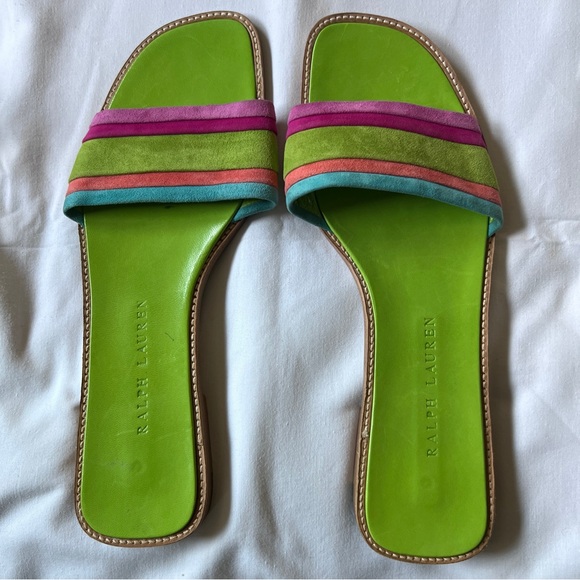 RALPH LAUREN Suede sandals. Sz 11B. NWOT. - Picture 2 of 6